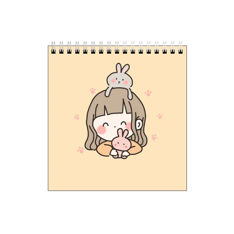 دفتر طراحی طرح دختر و خرگوشها کد 9862334