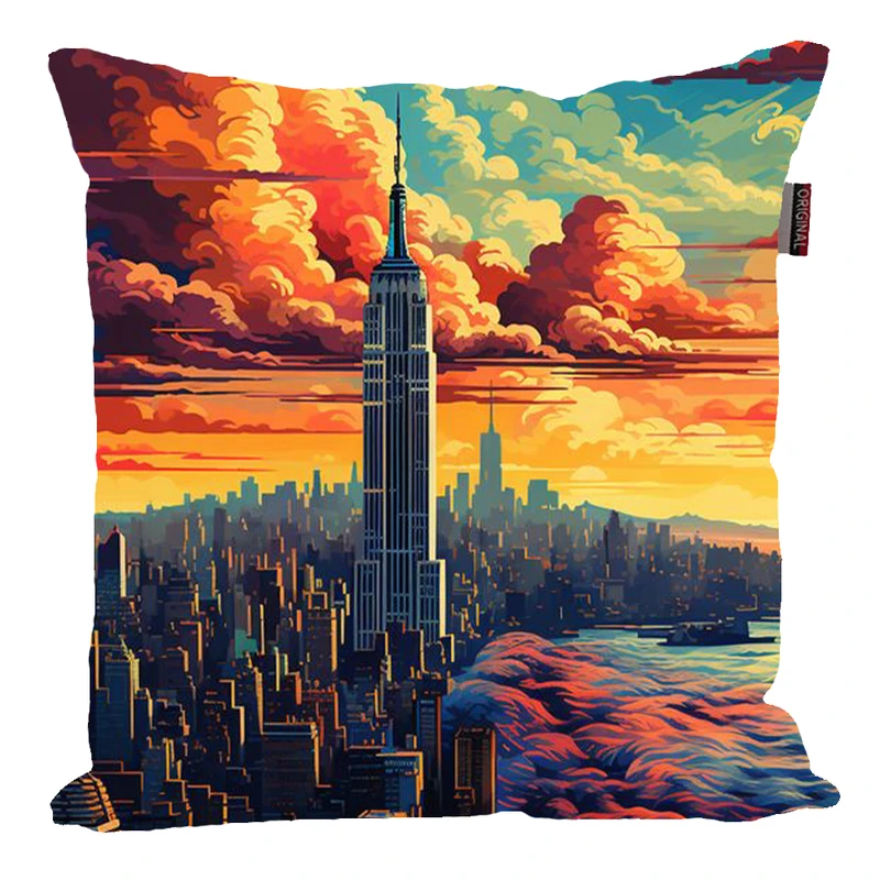 کوسن پاد آفرین مدل جذاب منظره شهر کد 369