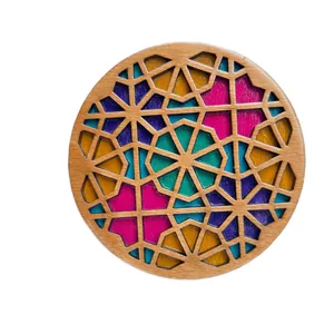 زیر لیوانی مدل چوبی دولایه کد08