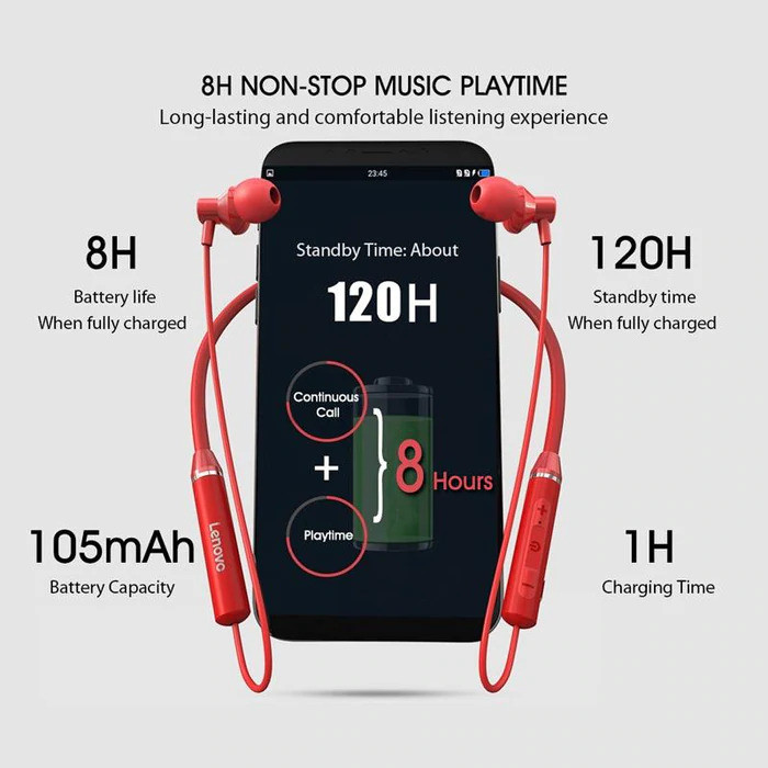 هندزفری بلوتوثی لنوو مدل  Neck Band Earphone-He05 Lite 2022