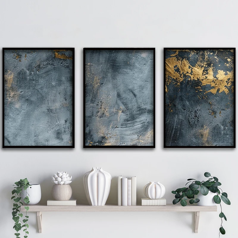 تابلو آتریسا طرح آبستره مدل ATA185 مجموعه 3 عددی 