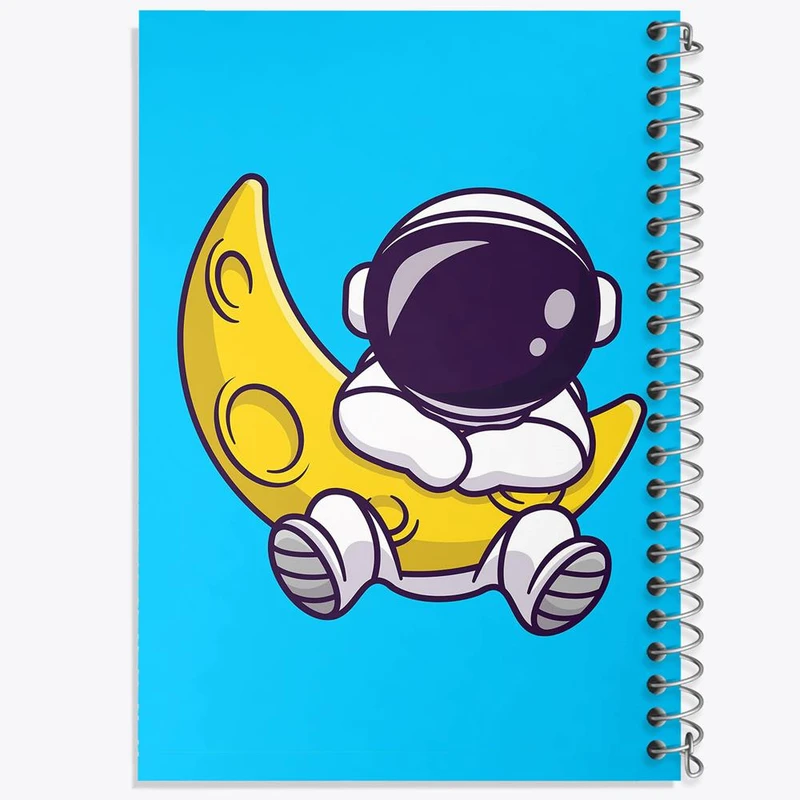 دفتر ژورنال نویسی 50 برگ خندالو مدل نقطه ای طرح فضانورد کد 25086