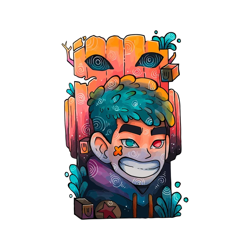 برچسب لپ تاپ طرح پسرک خندان