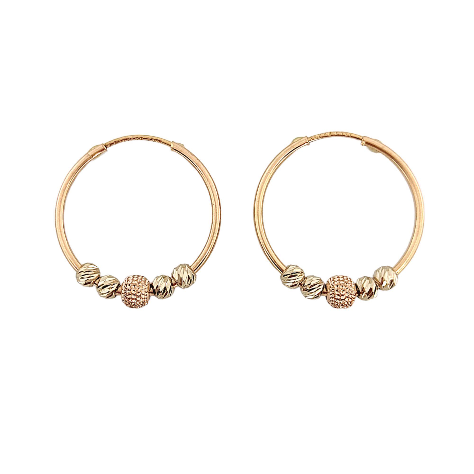 گوشواره حلقه ای طلا 18 عیار زنانه طلا و جواهرسازی افرا مدل البرنادو 171163177179