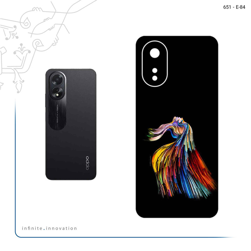 برچسب پوششی ماهوت مدل Rainbow Hair Digital Art مناسب برای گوشی موبایل اپو A38