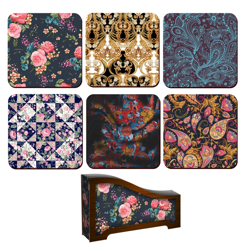 زیر لیوانی لوکسینو مدل آنتیک کد SH_1 مجموعه 6 عددی