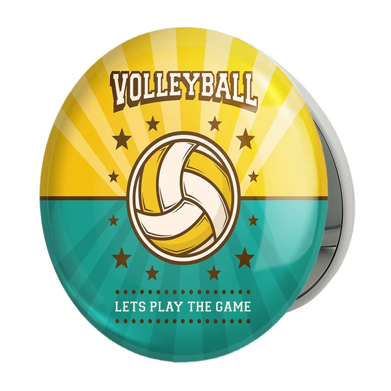 آینه جیبی خندالو طرح والیبال مدل تاشو کد 10012 