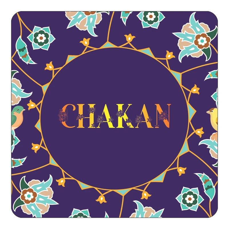 مگنت کاکتی طرح اسم چاکان chakan مدل گل و بلبل کد mg12538
