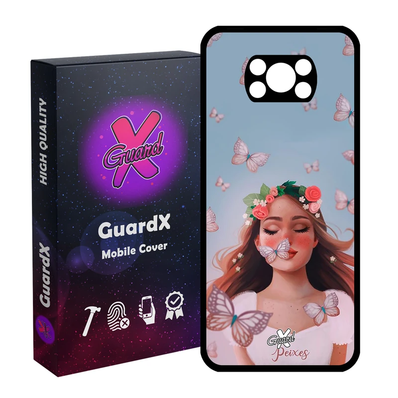 کاور گارد ایکس طرح Girl مدل Glass10380 مناسب برای گوشی موبایل شیائومی Poco X3 / Poco X3 NFC / Poco X3 Pro