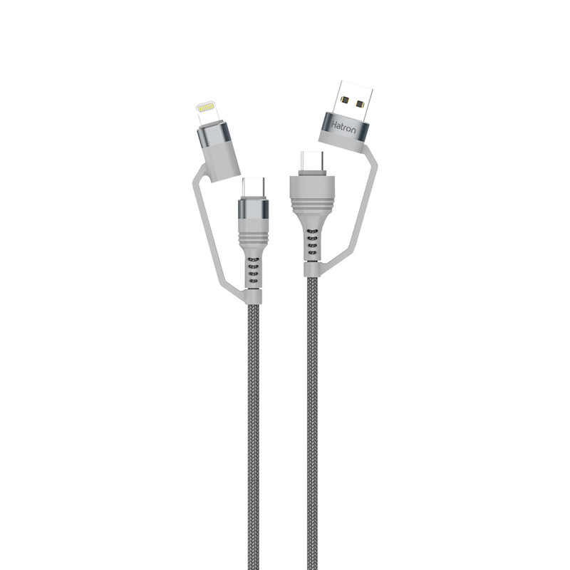 کابل تبدیل USB/USB-C به USB-C/لایتنینگ هترون مدل HC450P طول 1متر