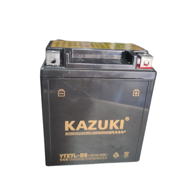 باتری موتورسیکلت کازوکی مدل 12 ولت 7 آمپر بلند - 12v7bl