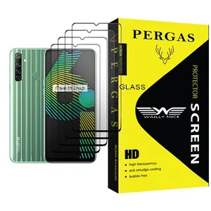 Waily Nice Pergas Glass MIX004 Screen Protector For Realme 6i Pack Of 4