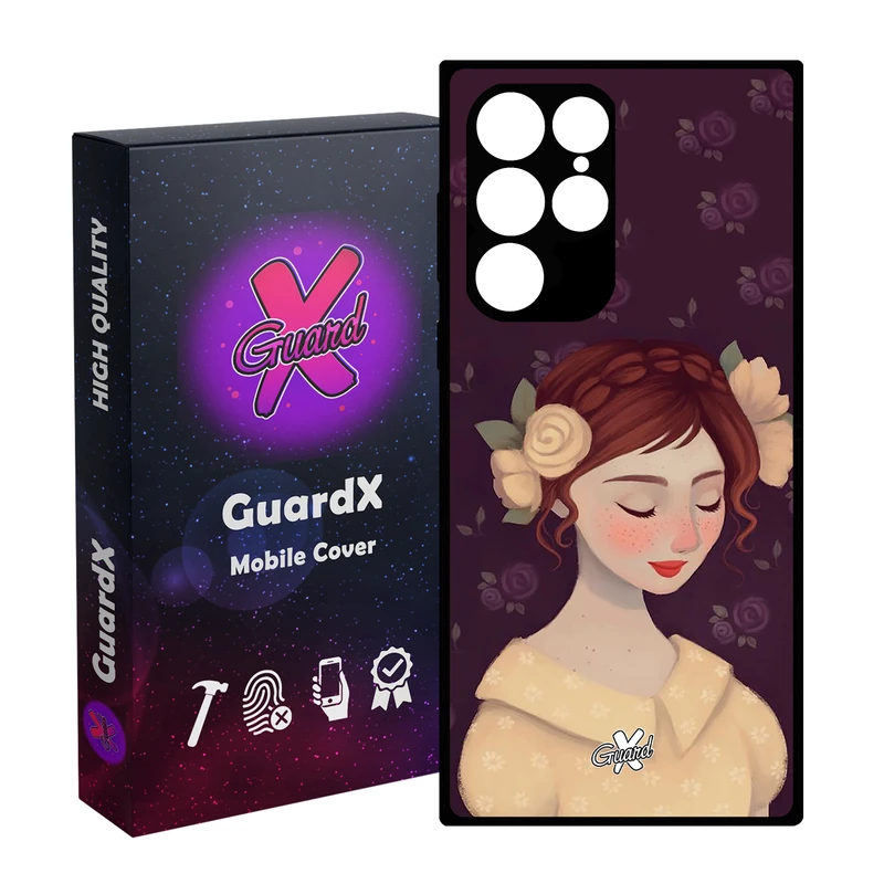 کاور گارد ایکس طرح Girl مدل Glass10325 مناسب برای گوشی موبایل سامسونگ Galaxy S23 Ultra