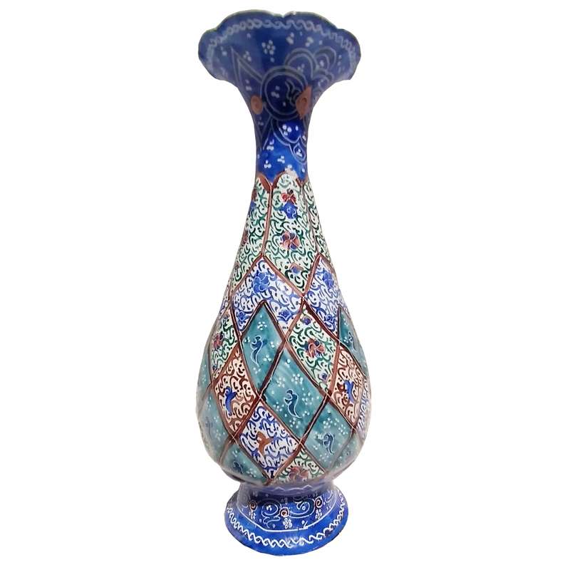 گلدان میناکاری مدل گل کد G 443