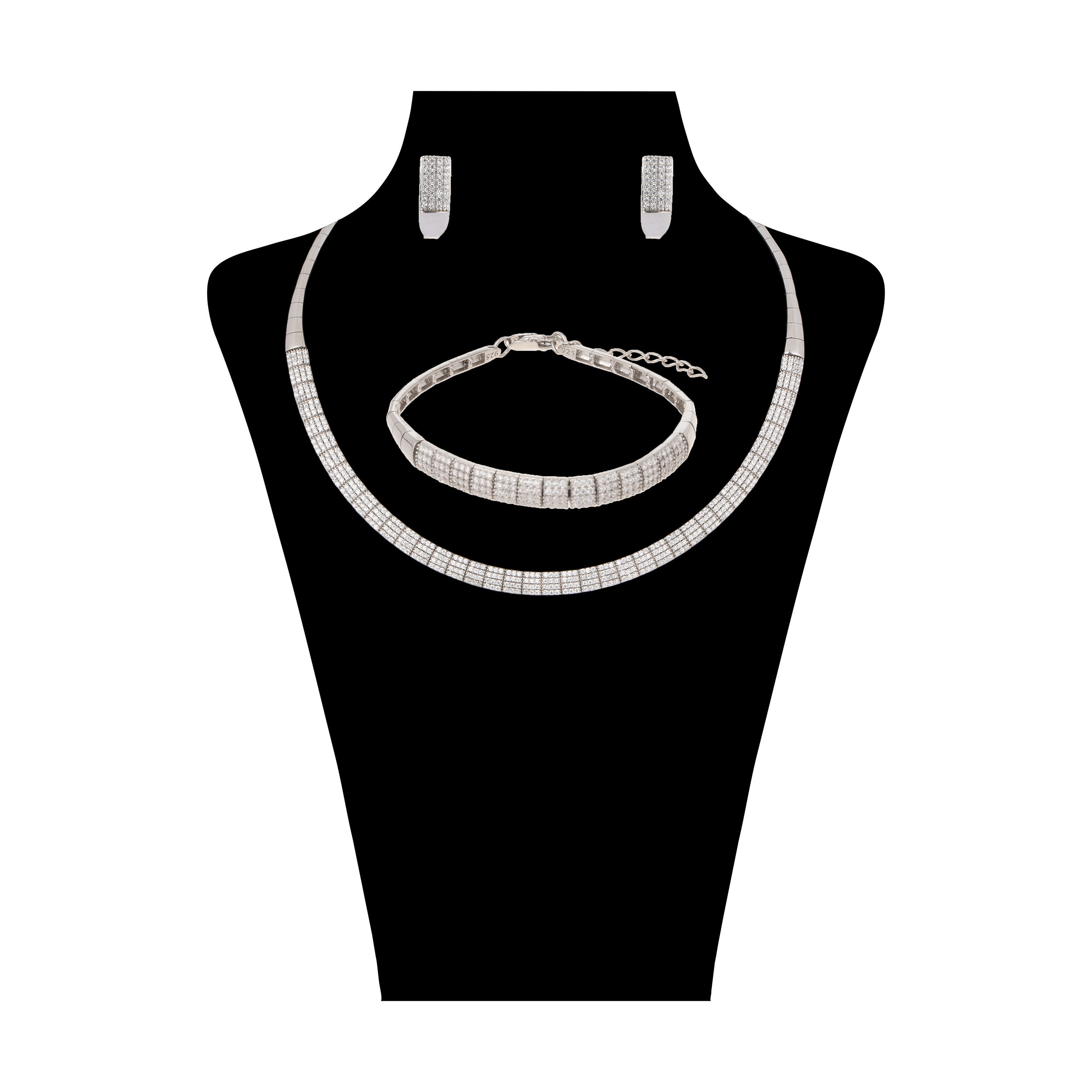 نیم ست نقره زنانه سینانر مدل SNR-R015