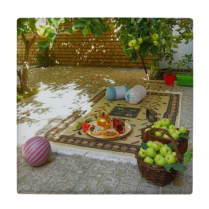 کاشی کارنیلا طرح عصرانه و حیاط ایرانی مدل لوحی کد klh2302