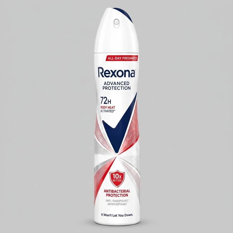 اسپری ضدتعریق زنانه رکسونا مدل Antibacterial Protection 72H حجم 200 میلی‌لیتر
