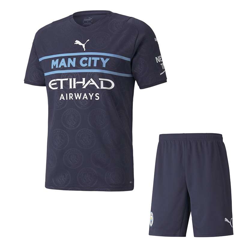 ست تی شرت و شلوارک ورزشی مردانه مدل منچستر سیتی کد 3rd 2022