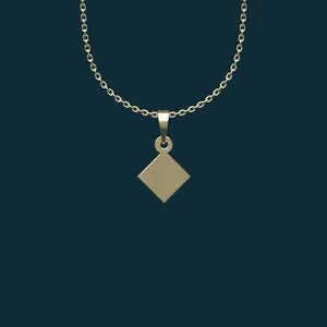 گردنبند طلا 18 عیار زنانه مدوپد مدل لوزی کد BB2-1-1254