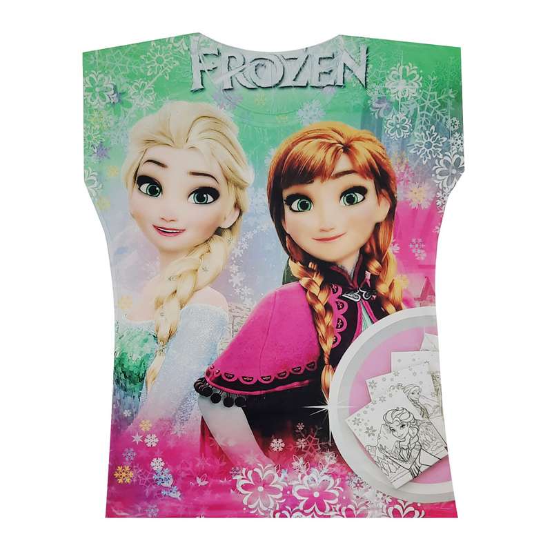 تی شرت آستین کوتاه دخترانه مدل السا و آنا کد L20