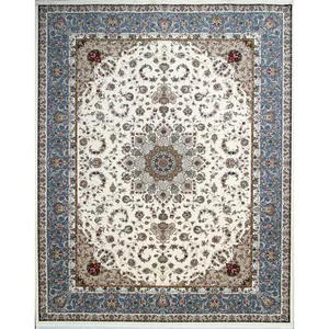 فرش ماشینی کد afrand_24100 زمینه کرم