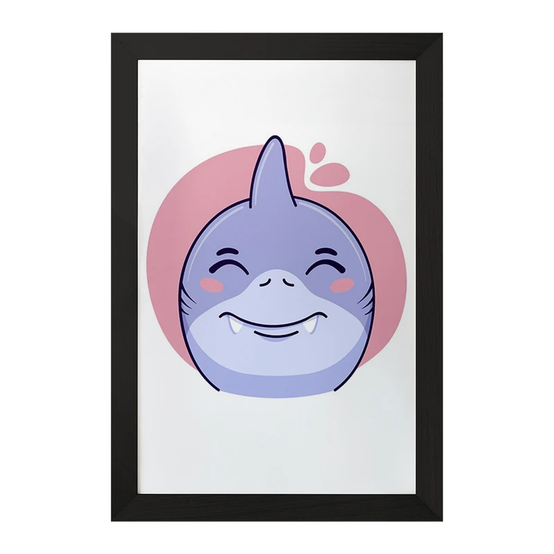 تابلو خندالو مدل کوسه حیوانات بامزه کد 37155