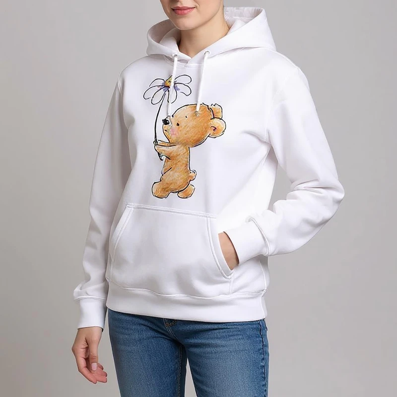 هودی زنانه مدل خرس تدی کد z003