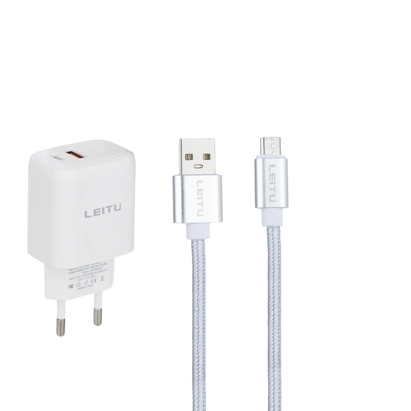 شارژر دیواری لیتو مدل LH-13 به همراه کابل تبدیل microUSB