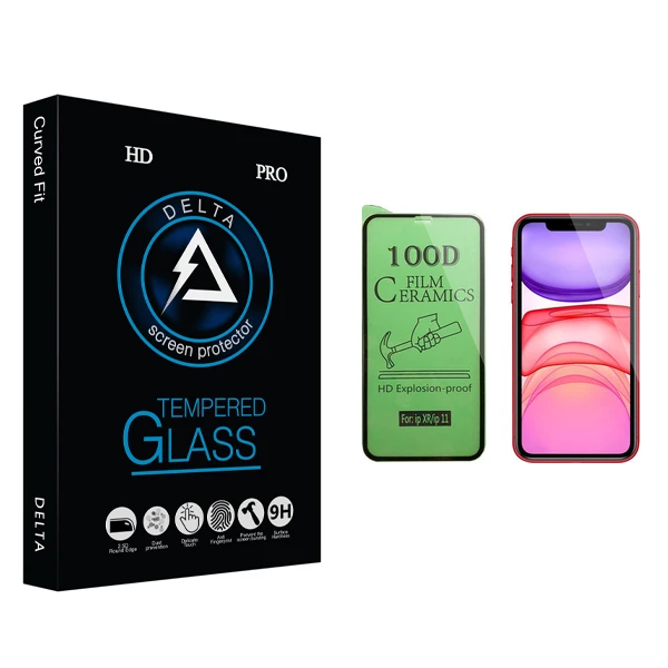محافظ صفحه نمایش سرامیکی دلتا مدل HD مناسب برای گوشی موبایل اپل iPhone 11