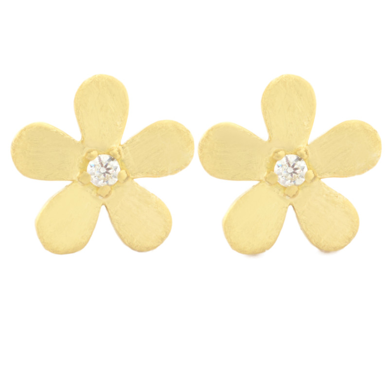 گوشواره طلا 18 عیار زنانه طلای مستجابی مدل گل کد 167085