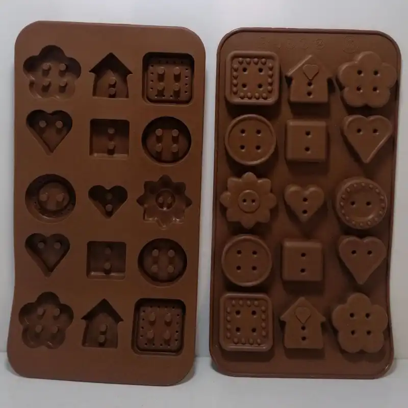 قالب شکلات مدل سیلیکونی طرح دکمه