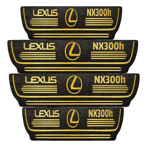 برچسب پارکابی خودرو مهدیار مدل چرم کد pkT1088 مناسب برای لکسوس nx300h بسته 4 عددی