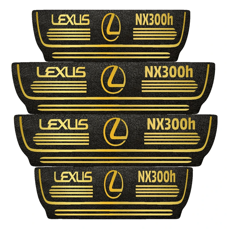 برچسب پارکابی خودرو مهدیار مدل چرم کد pkT1088 مناسب برای لکسوس nx300h بسته 4 عددی