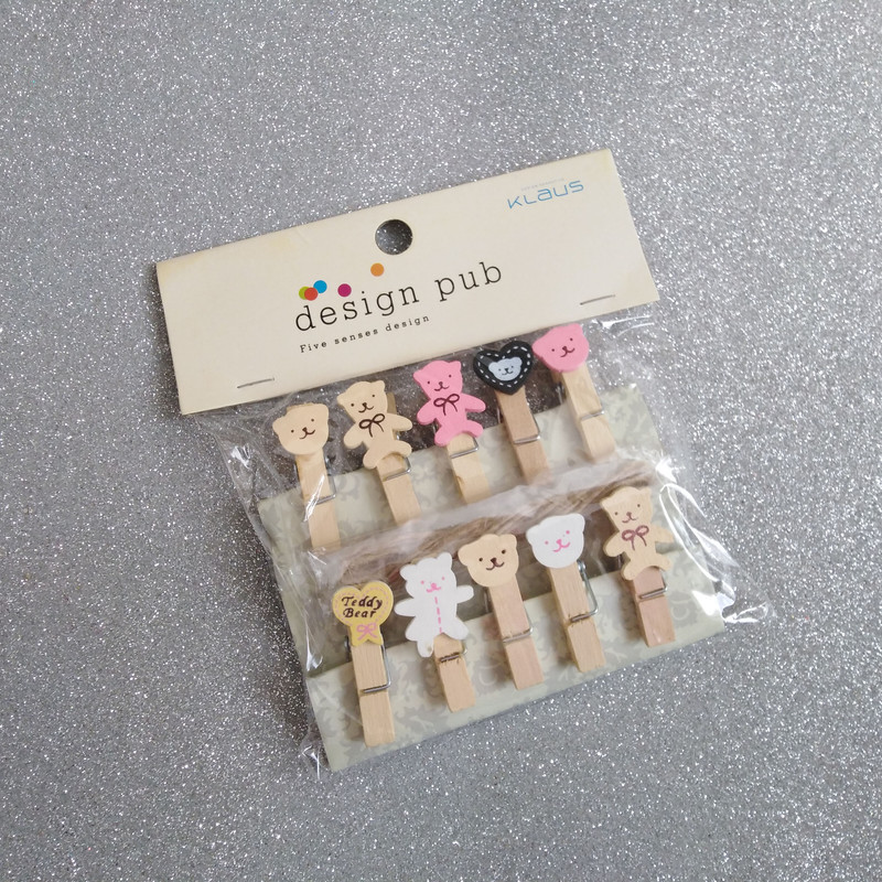 گیره عکس کلاووس طرح خرس کد 02 مجموعه 10 عددی