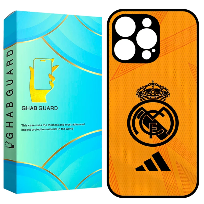 کاور قاب گارد طرح  رئال مادرید مدل GCHP16P مناسب برای گوشی موبایل اپل iPhone 16 Pro