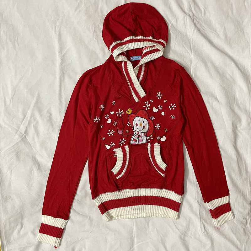 هودی دخترانه مدل 6546 آدم برفی 