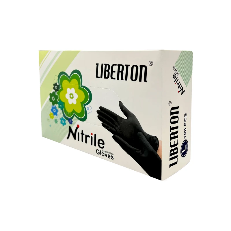 دستکش نیتریل لیبرتون مدل Latex Free سایز L بسته 100 عددی