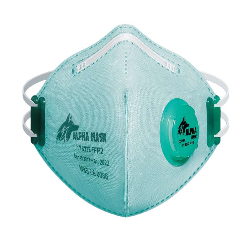 ماسک تنفسی آلفا ماسک مدل فیلتر دار کد N95 بسته 12 عددی