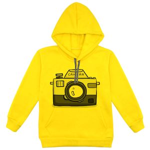 هودی پسرانه مدل دوربین عکاسی F70 رنگ زرد