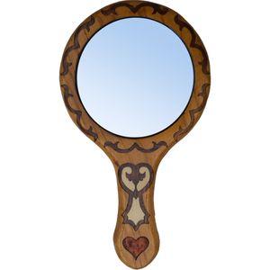 نقد و بررسی آینه آرایشی مدل دسته دار چوبی توسط خریداران