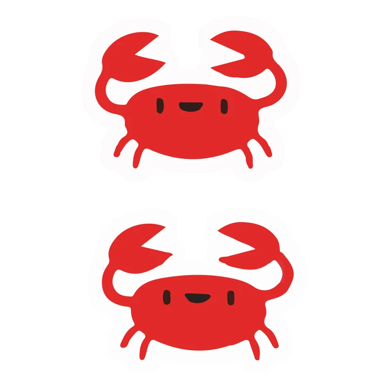 برچسب لپ تاپ پویا مارکت طرح خرچنگ کد 727 مجموعه 2 عددی