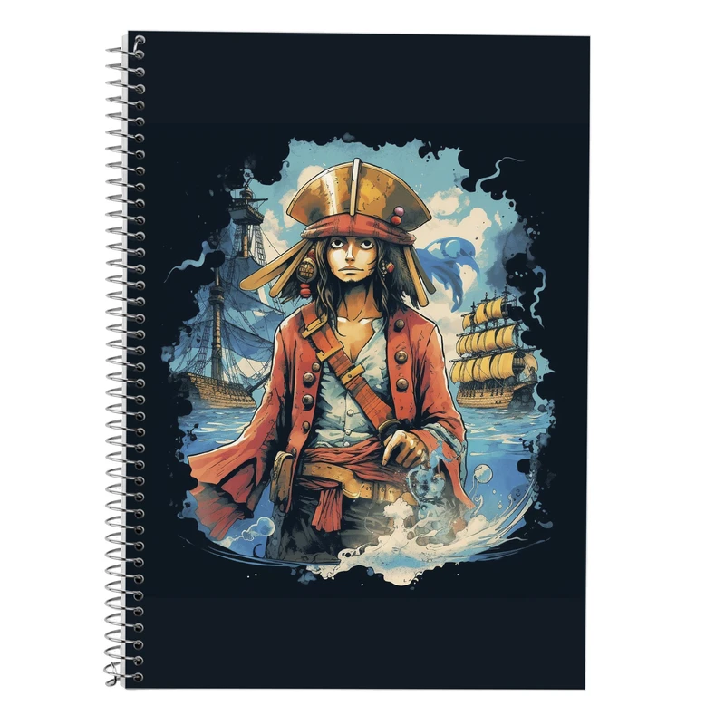 دفتر زبان 50 برگ مدوپد مدل دوخط طرح وان پیس One Piece کد DF10762