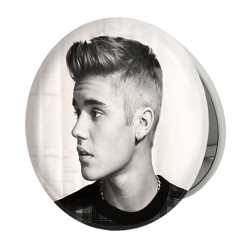 آینه جیبی خندالو طرح جاستین بیبر Justin Bieber مدل تاشو کد 2700 