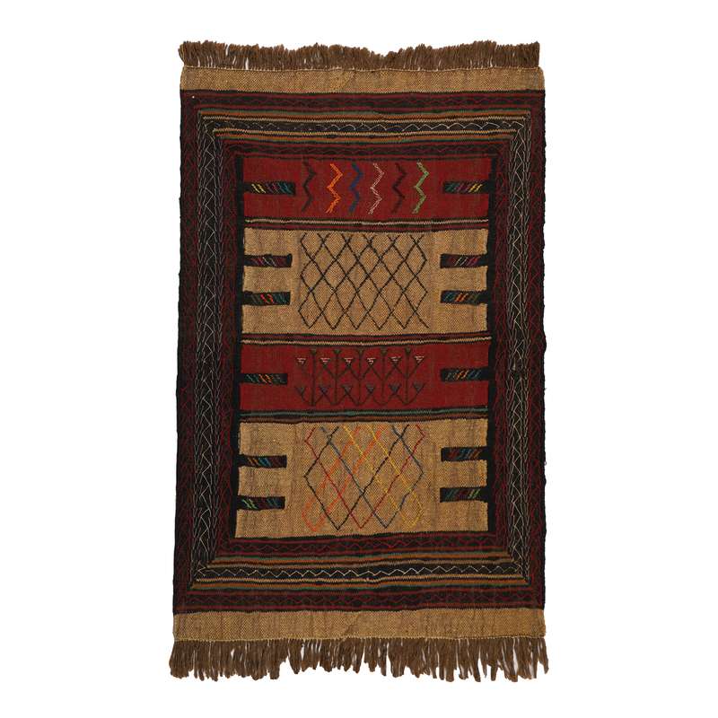 گلیم دستبافت مدل سفره کردی کد 4020528