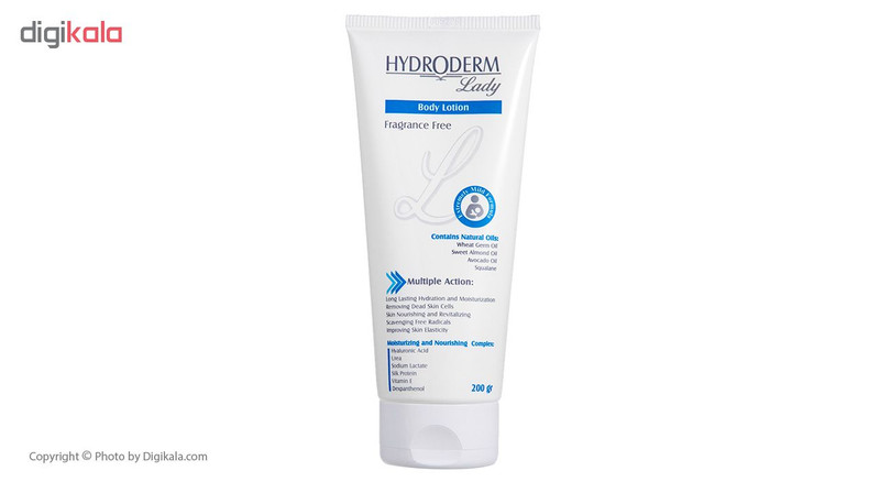 لوسیون بدن هیدرودرم سری Lady مدل Multiple Action وزن 200 گرم