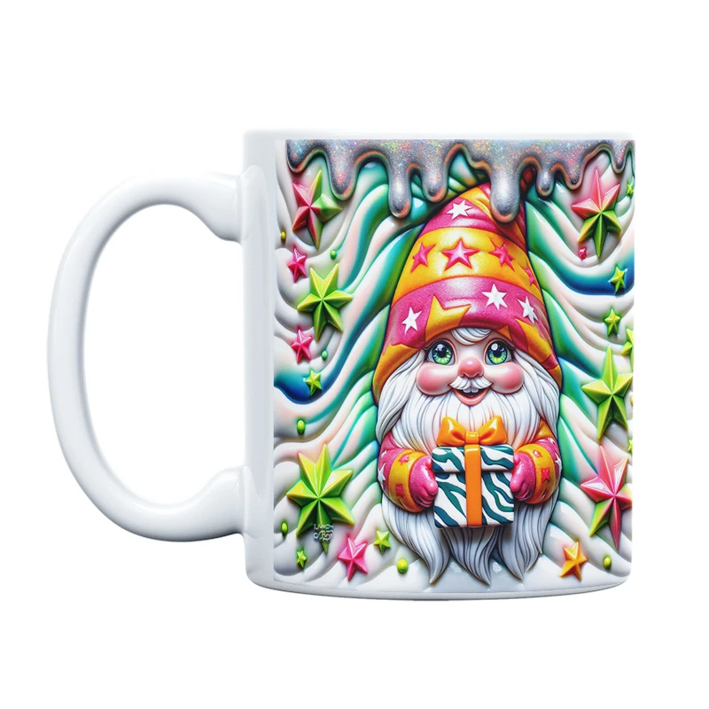 ماگ حس آمیزی طرح کریسمس مدل گنوم انرژی مثبت کد 45