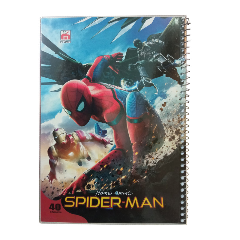 دفتر 40 برگ آلما طرح مرد عنکبوتی کد 7487