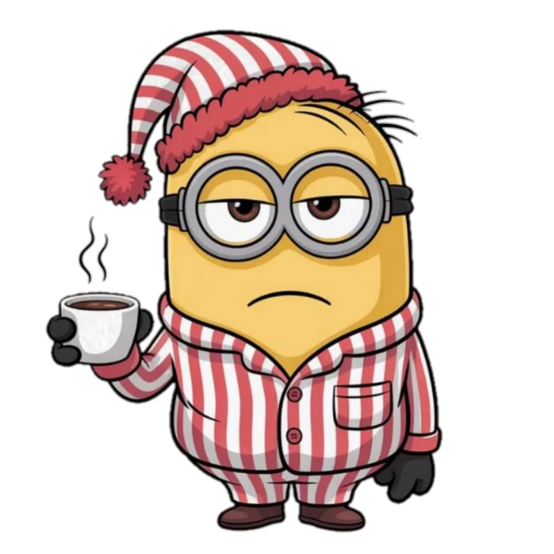 استیکر پارچه و لباس پاد آفرین مدل کارتونی مینیون ها لیوان فنجان قهوه کد 3549