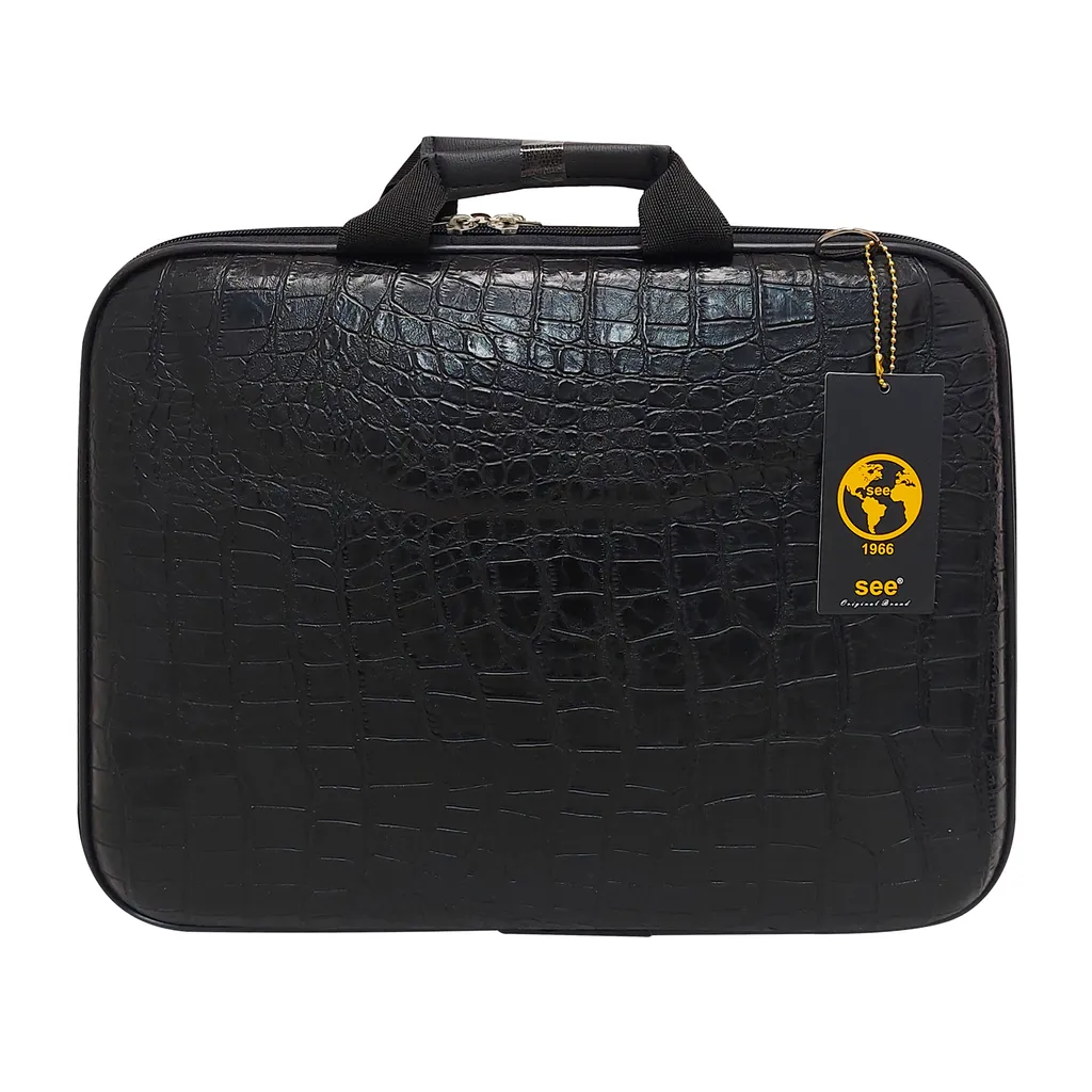 کیف اداری سیی مدل چرم سنگی کد 784.2