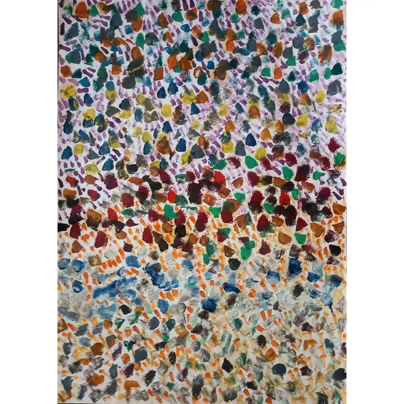 نقاشی مدل انتزاعی تکنیک رنگ روغن و آبرنگ آرا کد 74